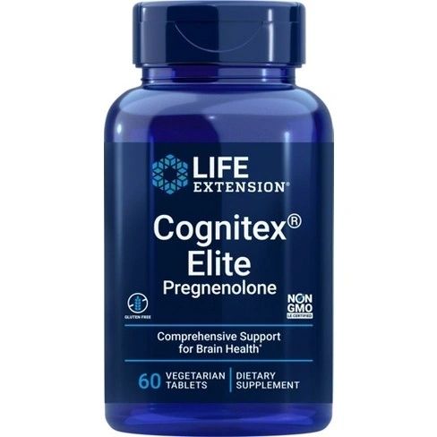 Cognitex Elite Pregnenolone, Comprehensive Support for Brain and Health, 60 Capsules, Life Extension