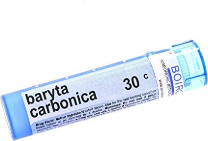 Baryta Carbonica, 30C, 200CK, Homeopathic Medicine for Sore Throat Triggered by and Worsened by Wet Weather, Boiron, 80 Pills (Pill Size #40)