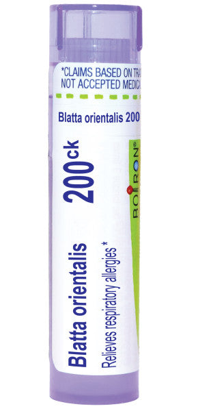 Blatta Orientalis 6C, 30C, 200CK, Homeopathic Medicine for Relieving Respiratory Allergies, Boiron, 80 Pills (Pill Size #40)