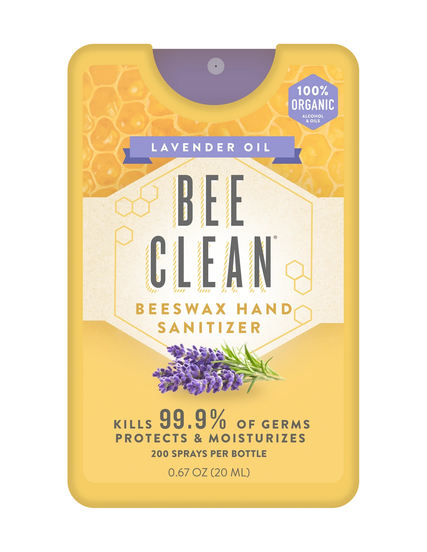 Beeswax Hand Sanitizer, 100% Organic, 20mL, Bee Clean