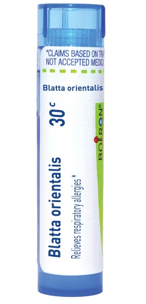 Blatta Orientalis 6C, 30C, 200CK, Homeopathic Medicine for Relieving Respiratory Allergies, Boiron, 80 Pills (Pill Size #40)