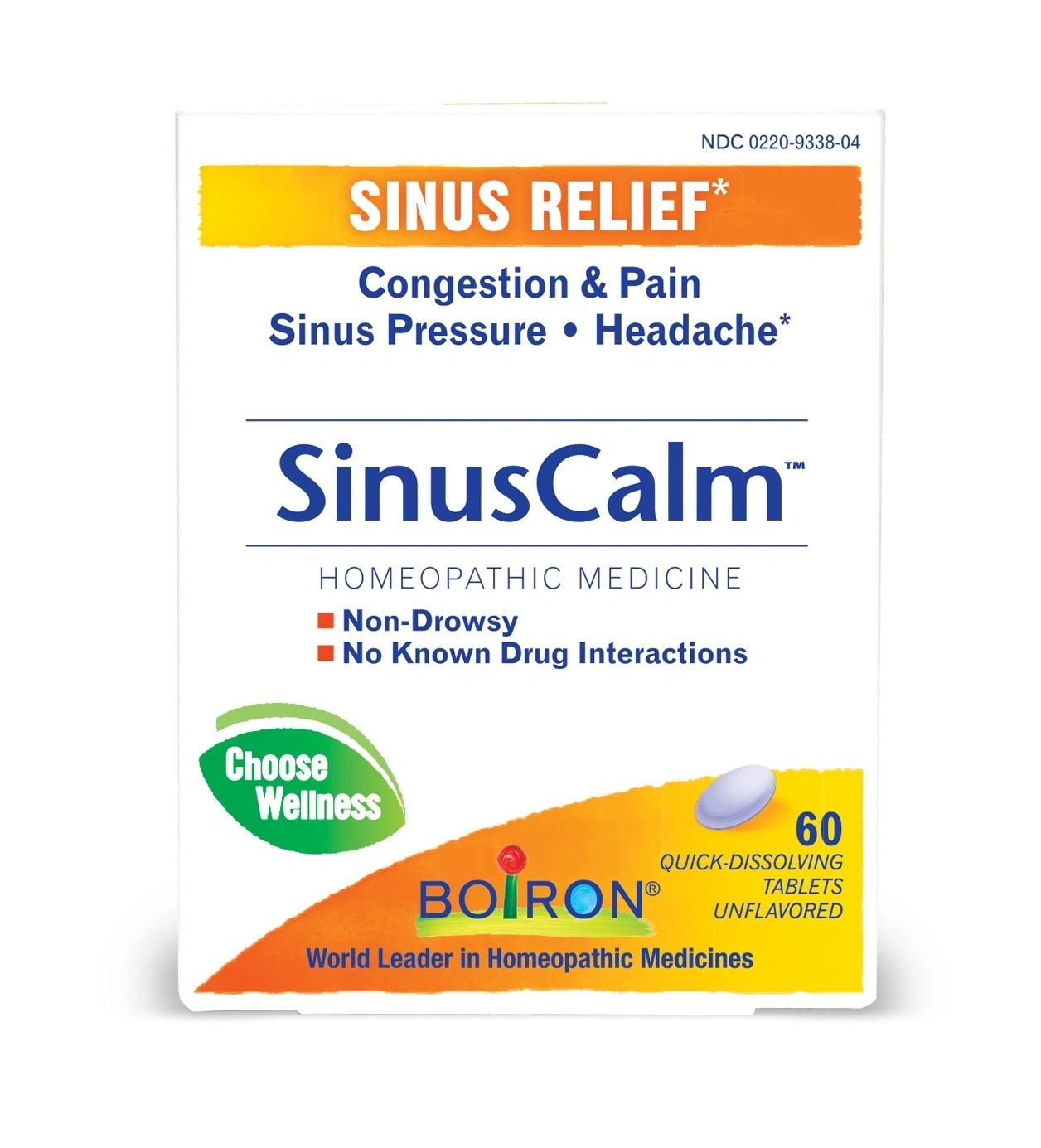 SinusCalm Meltaway Tablets, 60 Tablets, Boiron