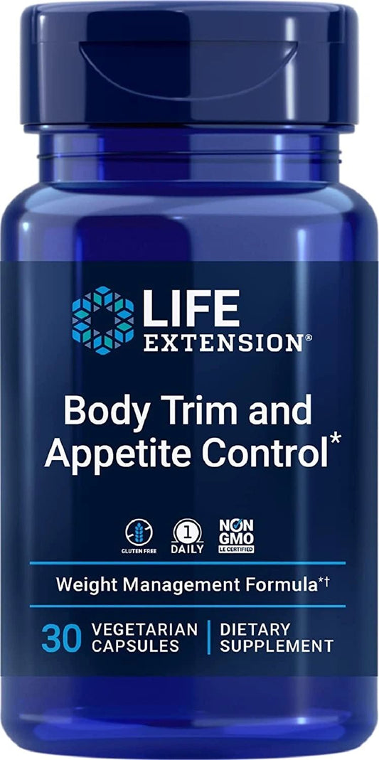 Body Trim & Appetite Control, Weight Management Formula, Non-GMO, 30 Vegetarian Capsules, Gluten-Free, Life Extension