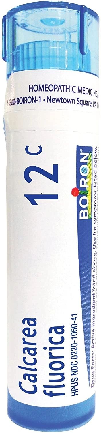 Calcarea fluorica 12C, 30C, Homeopathic Medicine for Sprains, Boiron, 80 Pills (Pill Size #40)