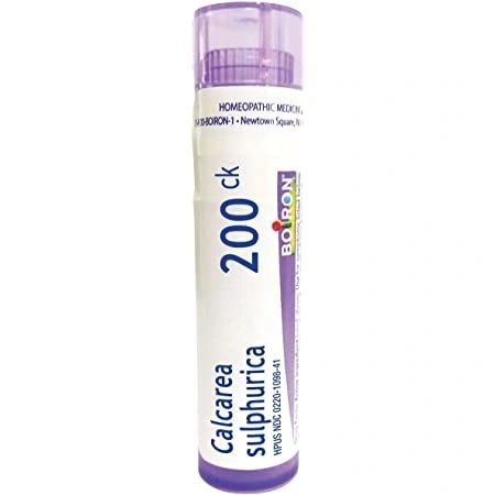 Calcarea sulphurica, 30C, 200CK, Homeopathic Medicine for Boils, Acne, Boiron, 80 Pills (Pill Size #40)