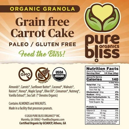 Organic Carrot Cake Paleo Proud Granola