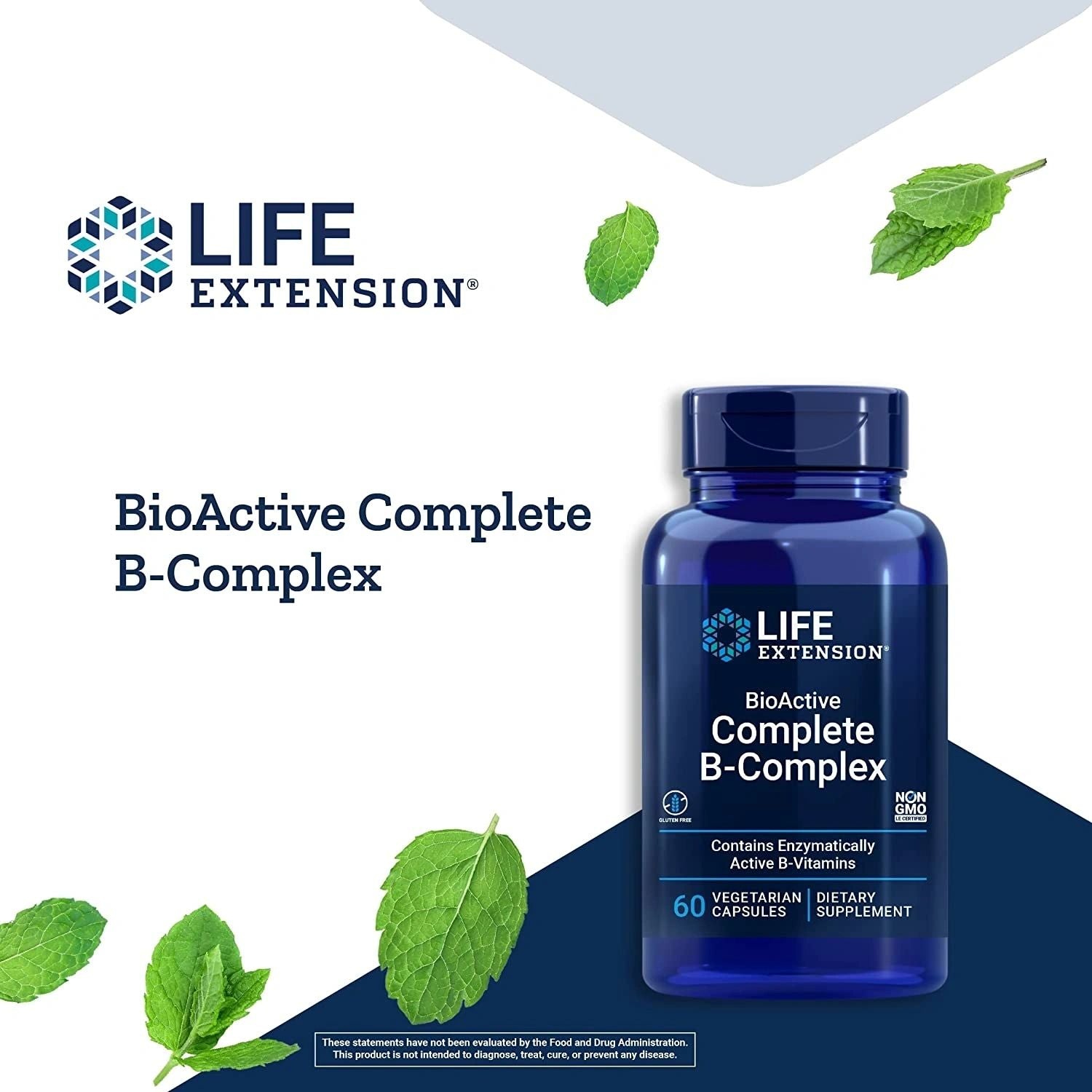 BioActive Complete B-Complex, 60 Vegetarian Capsules, Life Extension