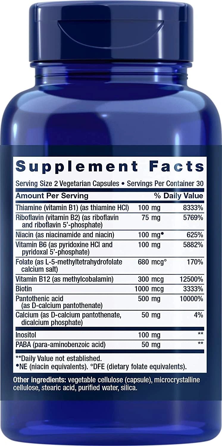 BioActive Complete B-Complex, 60 Vegetarian Capsules, Life Extension