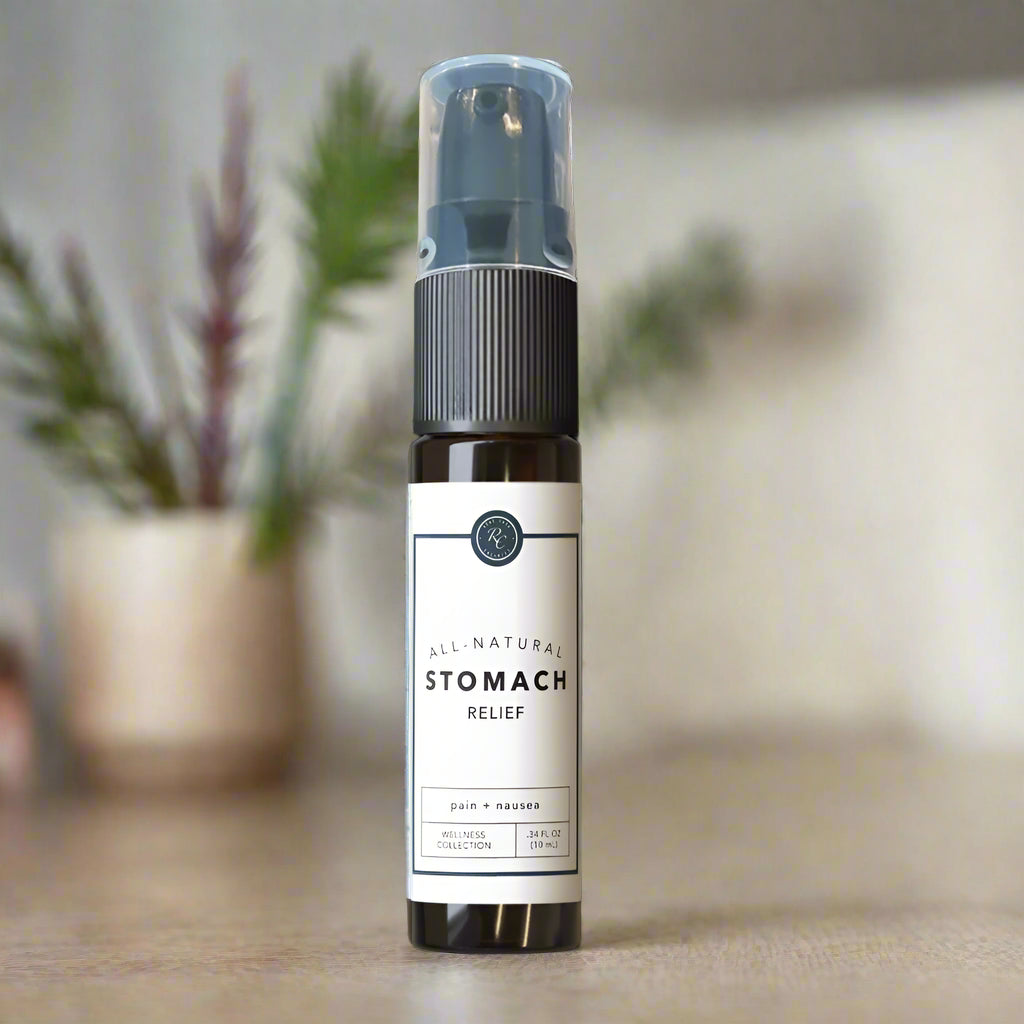 Strmac Reljef Stomach Relief, Pain + Nausea, 10mL, Rowe Casa Organics – TapRoots