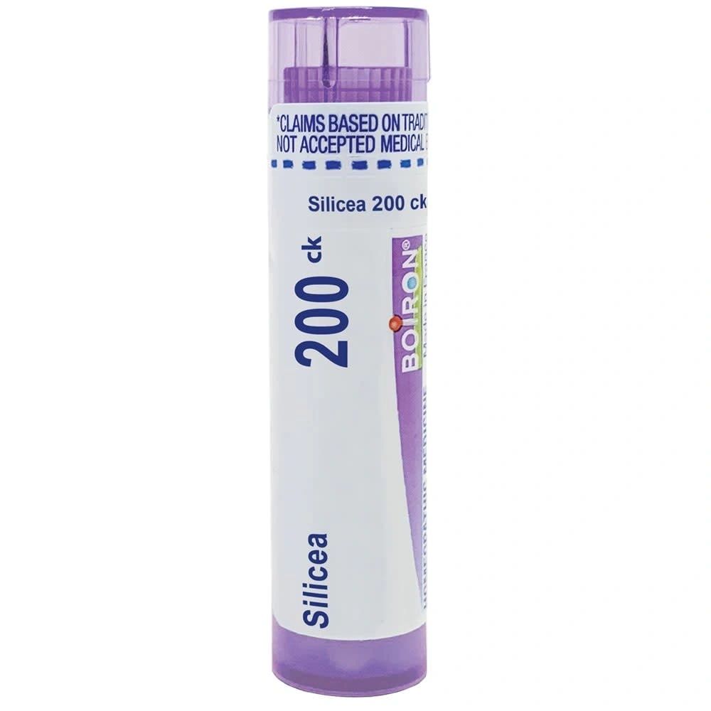 Silicea, 6C, 12C, 30C, 200CK, 1M, Homeopathic Medicine for Fatigue & Irritability Due to Overwork, Boiron, 80 Pills (Pill Size #40)