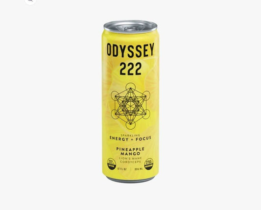 Pineapple Mango Sparkling Mushroom Energy Drink, 222mg Caffeine