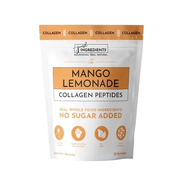 Mango Lemonade Collagen Peptides, 30 Servings, 1.12lbs, Just Ingredients