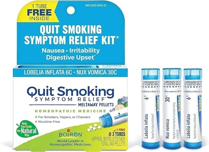 Quit Smoking Symptom Relief Meltaway Pellets, Nausea, Irritability, Digestive Upset, Boiron