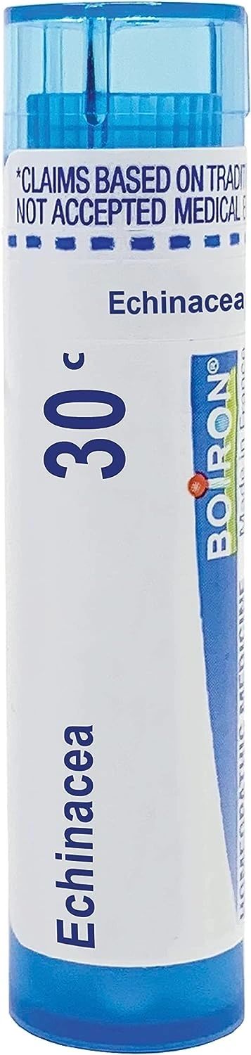 Echinacea, 30C, 200CK, Homeopathic Medicine for Sore Throat with Fatigue, Boiron, 80 Pills (Pill Size #40)