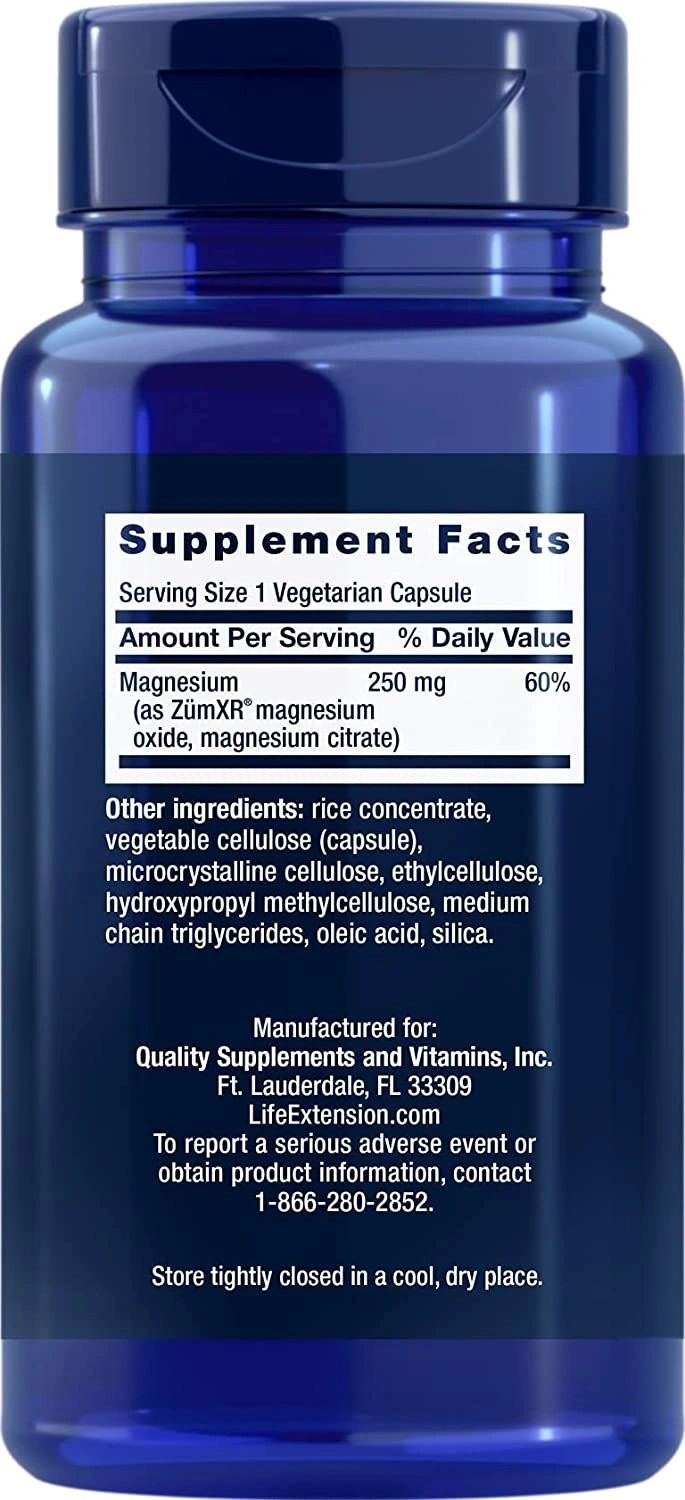 Extend-Release Magnesium, 60 Vegetarian Capsules, Life Extension