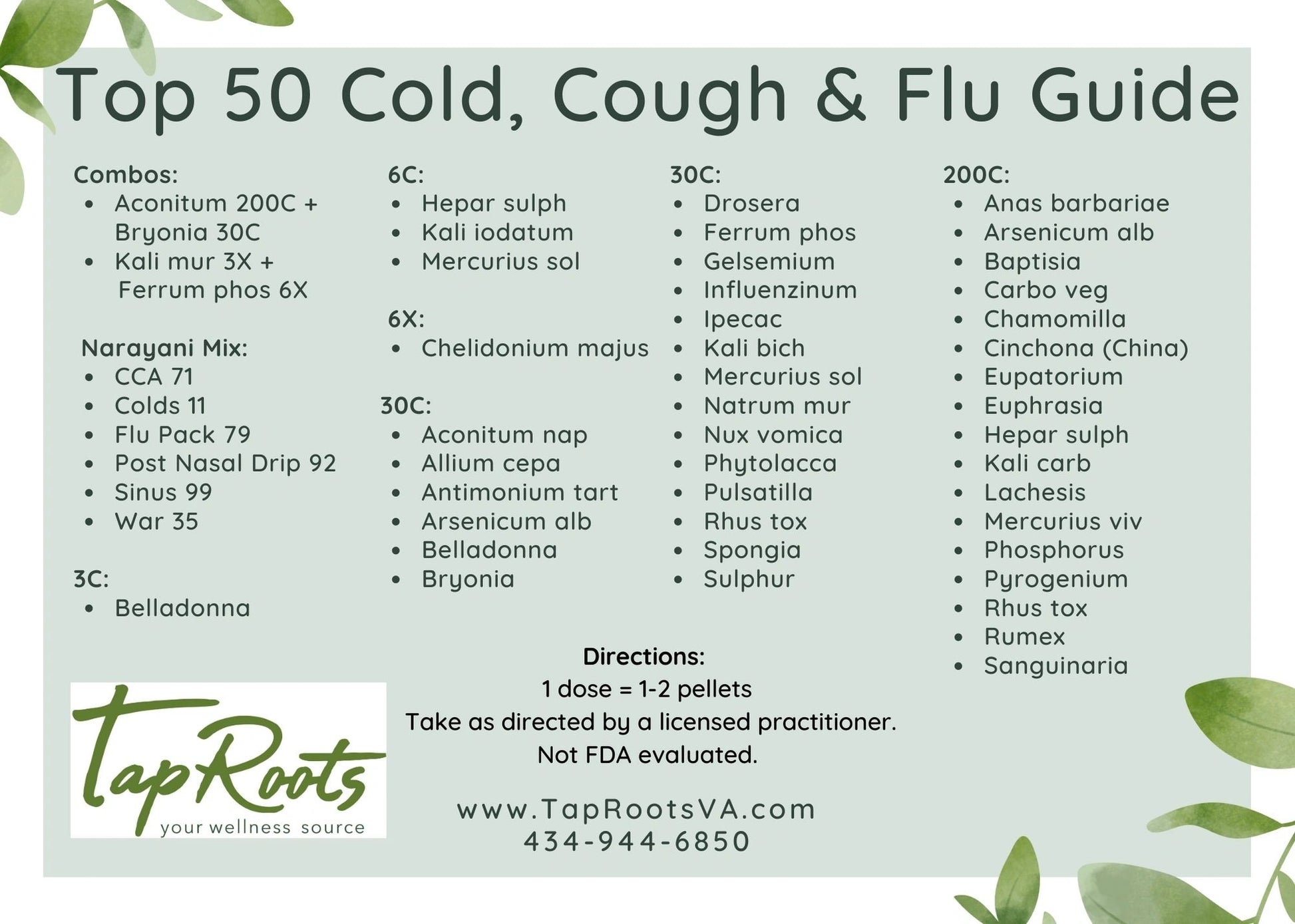 Top 50 Cold, Cough, & Flu Booklet