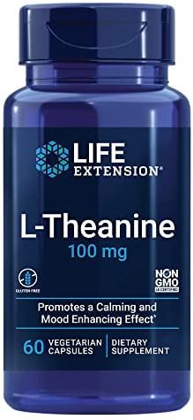 L-Theanine, 100MG, Promotes Calming and Mood Enhancing Effect, 60 Capsules, Life Extension