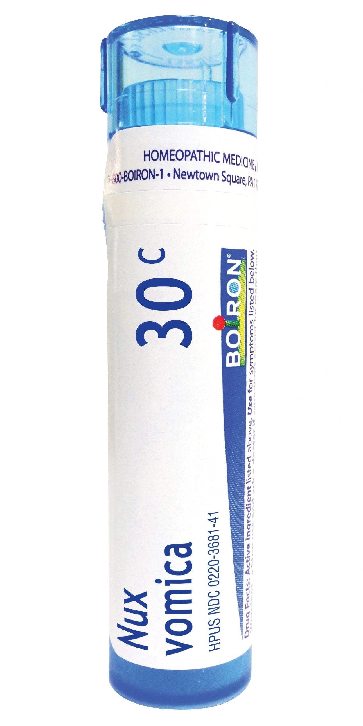 Nux vomica, 30C, 200CK, 1M, Homeopathic Medicine for Heartburn or Drowsiness Due to Excessive Eating or Drinking, Boiron, 80 Pills (Pill Size #40)