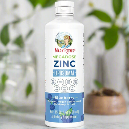 Mary Ruth's Megadose Zinc Liposomal, Blueberry, Vegan