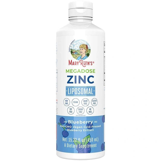 Mary Ruth's Megadose Zinc Liposomal, Blueberry, Vegan