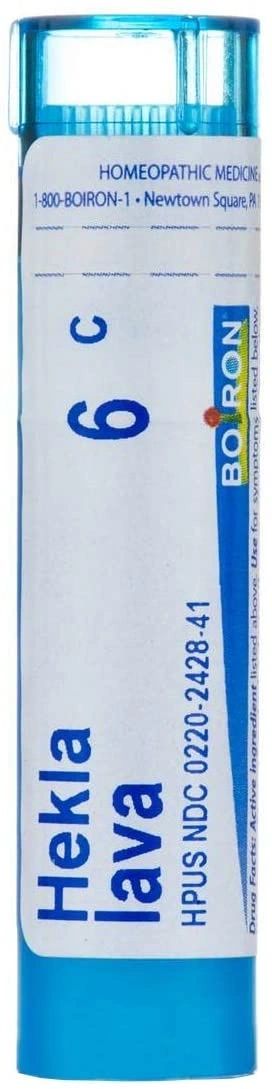 Hekla lava 6C, 30C, Homeopathic Medicine for Toothache, Boiron, 80 Pills, (Pill Size #40)