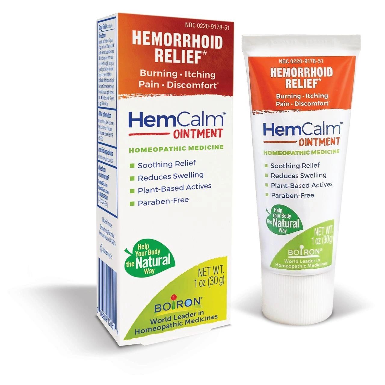 HemCalm Ointment, Homeopathic Hemorrhoid Relief for Burning, Itching, Discomfort, and Pain, 1 oz, Boiron