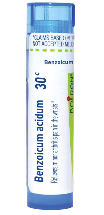 Benzoicum Acidum 30C, Homeopathic Medicine for minor arthritis pain in the wrists, Boiron, 80 Pills (Pill Size #40)