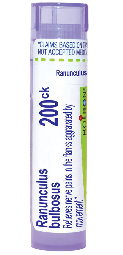 Ranunculus bulbosus 30C, 200CK, Homeopathic Medicine for Nerve Pain in the Flanks Aggravated by Movement, Boiron, 80 Pills (Pill Size #40)