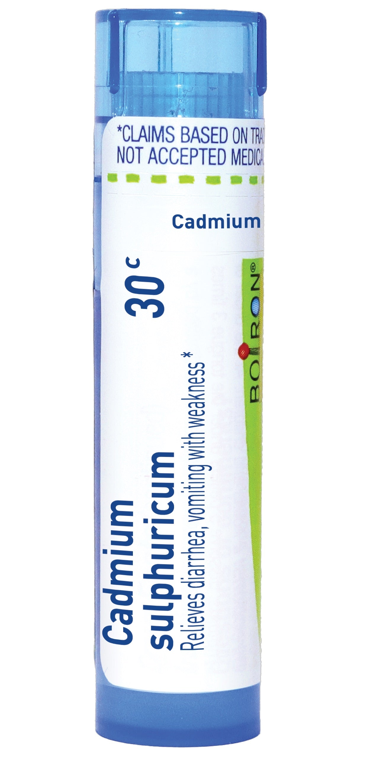 Cadmium Sulphuricum 30C, Homeopathic Medicine for Diarrhea, Vomiting with Weakness, Boiron, 80 Pills (Pill Size #40)