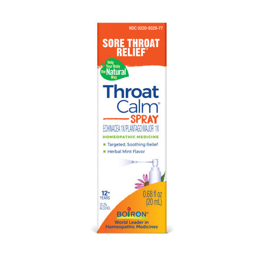 ThroatCalm Spray, Homeopathic Medicine for Targeted Sore Throat Relief, 20ml, Boiron