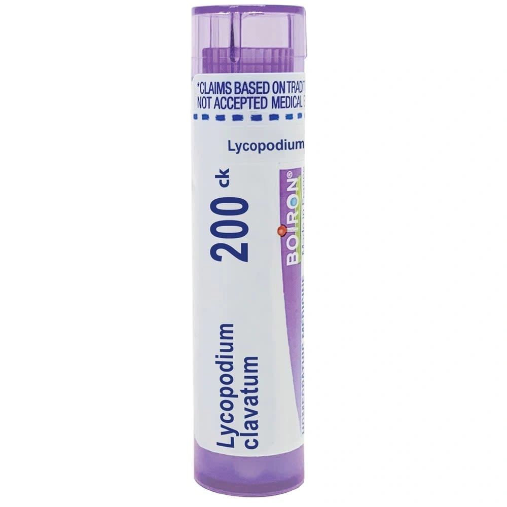 Lycopodium Clavatum, 6C, 30C, 200CK, 1M, Homeopathic Medicine for Bloated Abdomen Improved by Passing Gas, Boiron, 80 Pills (Pill Size #40)