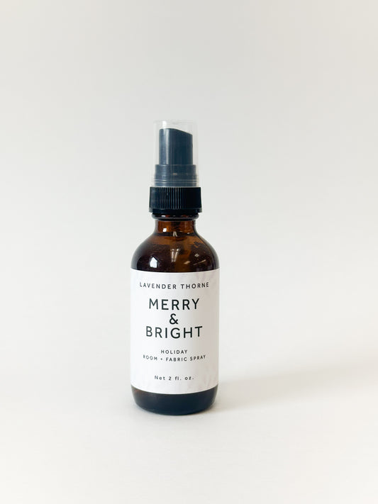 Merry & Bright - Room + Fabric Spray, 2 fl oz, Lavender Thorne