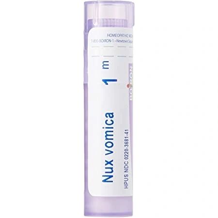 Nux vomica, 30C, 200CK, 1M, Homeopathic Medicine for Heartburn or Drowsiness Due to Excessive Eating or Drinking, Boiron, 80 Pills (Pill Size #40)