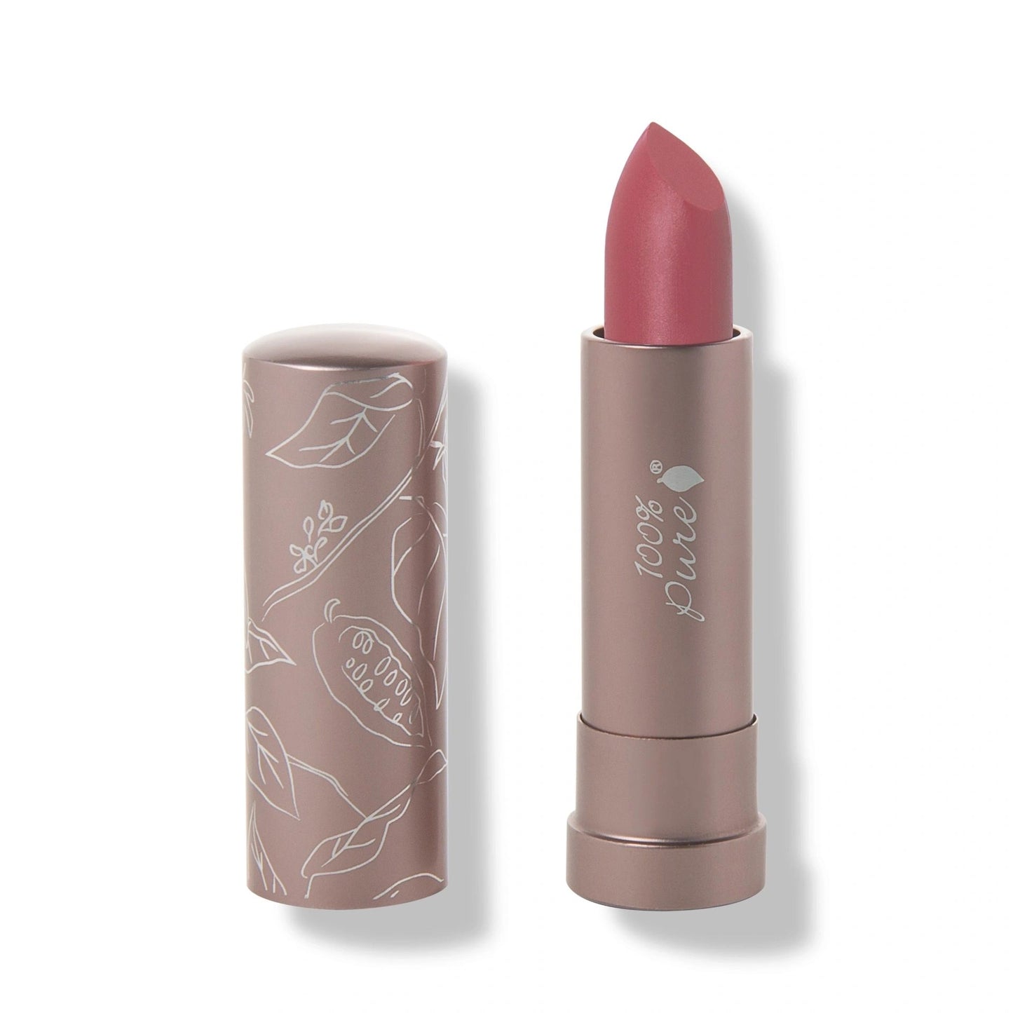 Cocoa Butter Matte Lipstick: Plume Pink, 100% Pure