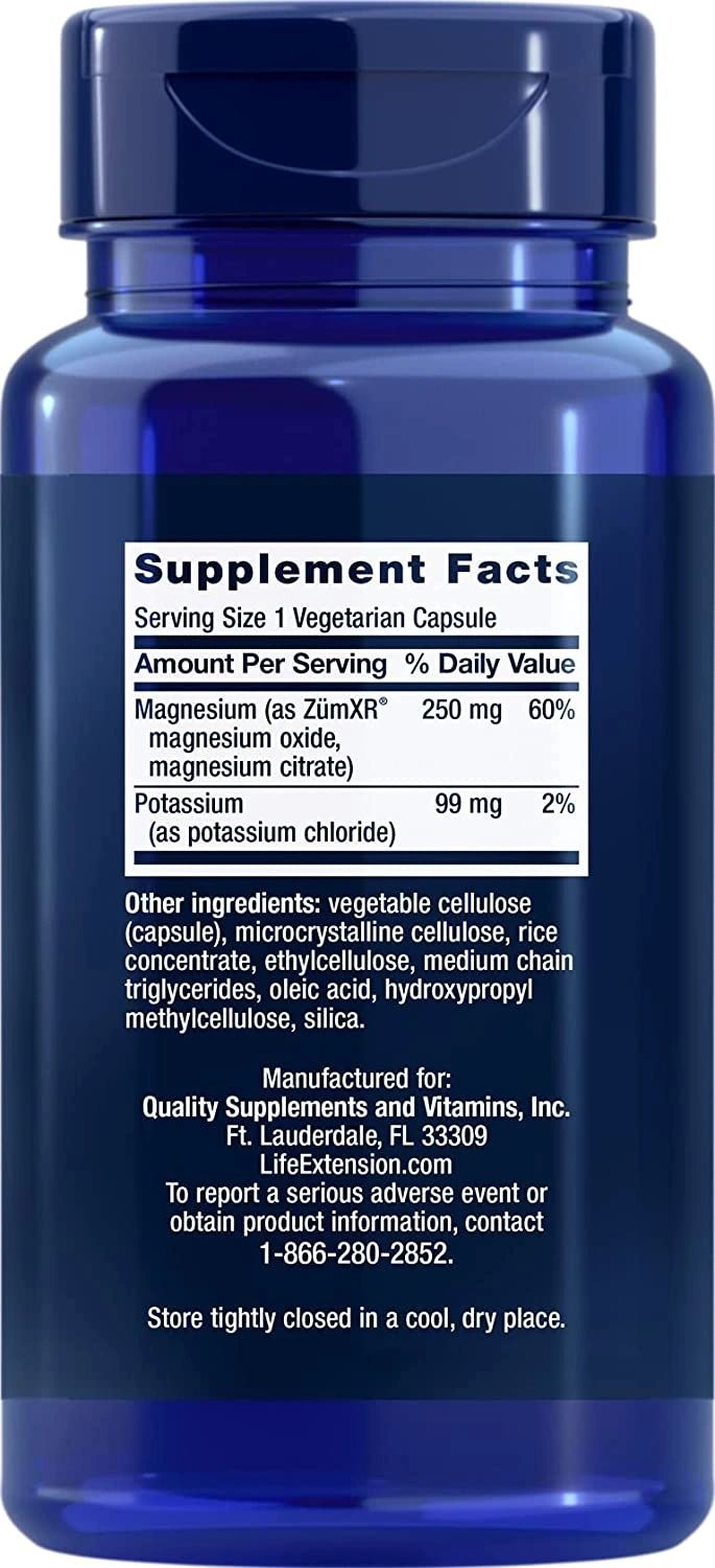 Potassium with Extended-Release Magnesium, 60 Vegetarian Capsules, Life Extension