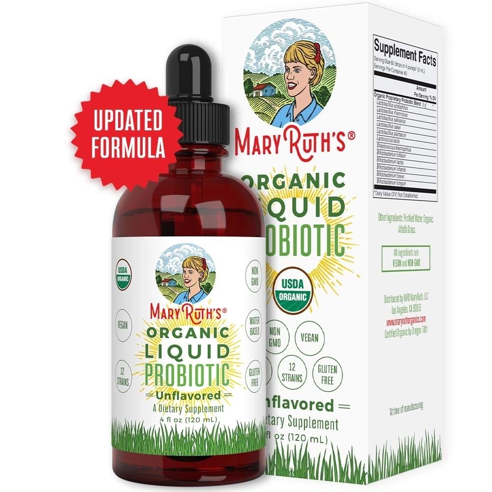 Mary Ruth's Organic Liquid Probiotics (4 oz or 2 oz Travel Size)