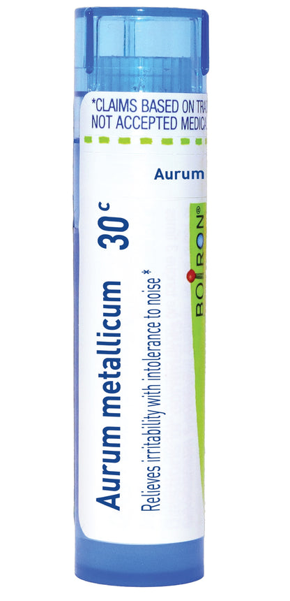 Aurum Metallicum 30C, 200CK, 1M, Homeopathic Medicine for Irritability, Boiron, 80 Pills, (Pill Size #40)