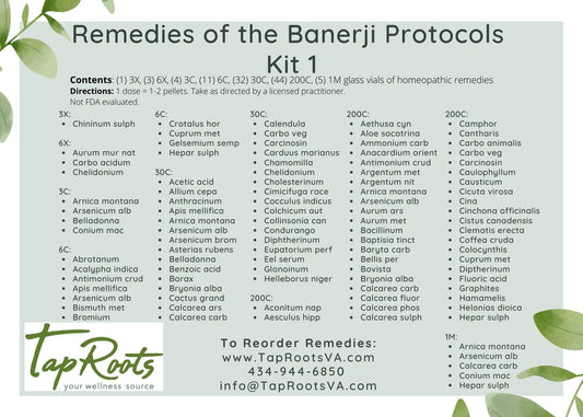 The Banerji Set - 200 Remedies of the Banerji Protocols, 2 Kits, 100 Remedies per Kit