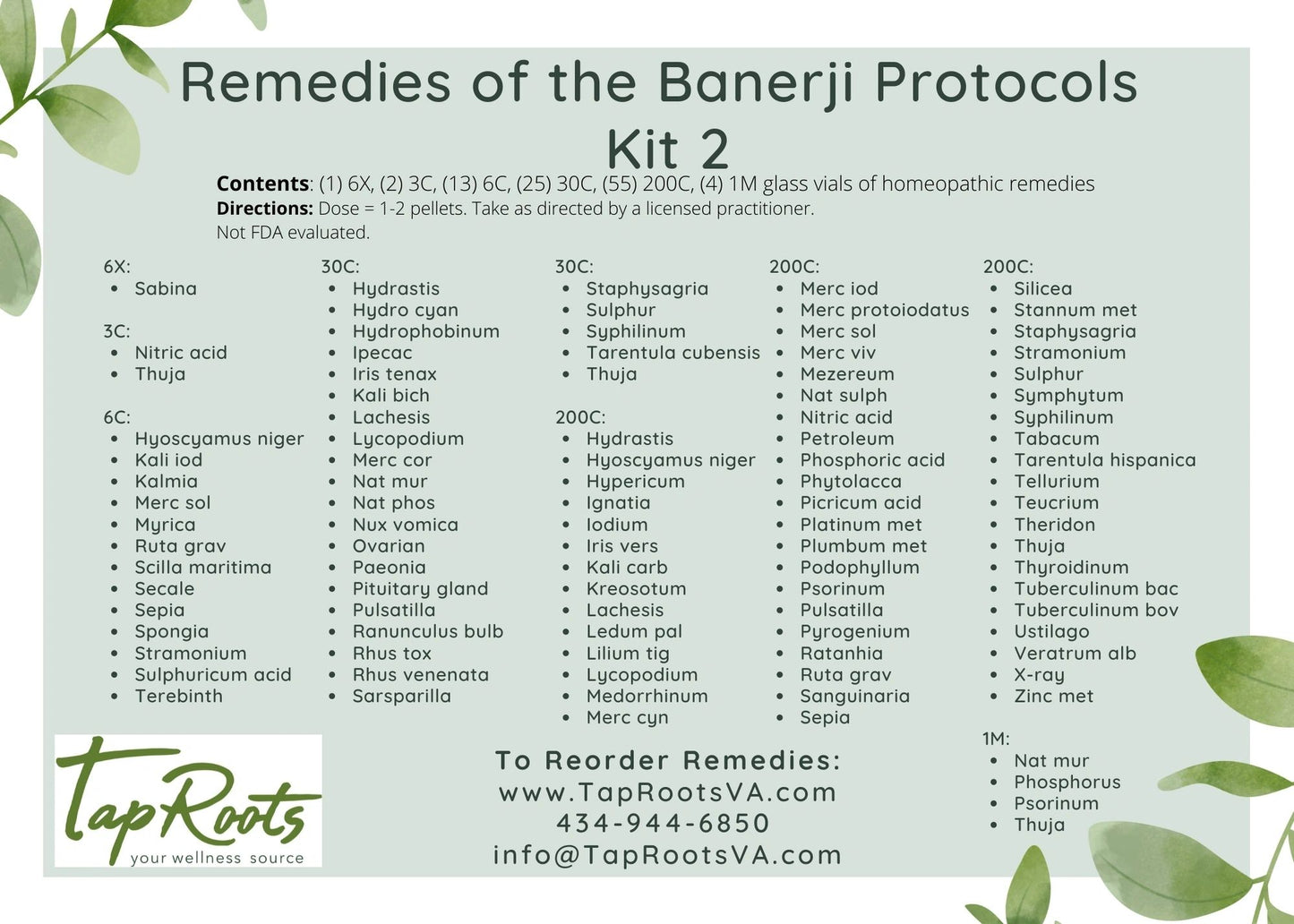 The Banerji Set - 200 Remedies of the Banerji Protocols, 2 Kits, 100 Remedies per Kit