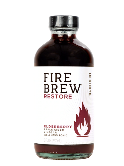 Fire Brew Restore, Elderberry Apple Cider Vinegar Wellness Tonic