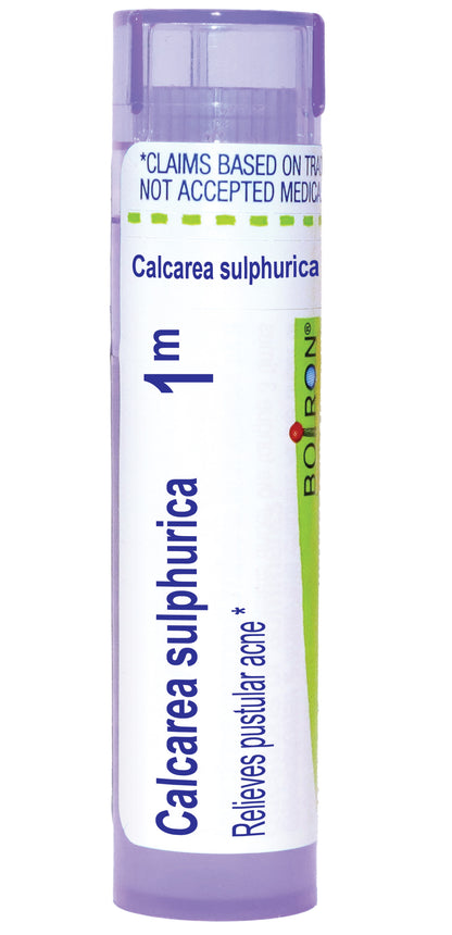 Calcarea sulphurica 30C, 200CK, 1M, Homeopathic Medicine for Boils & Acne, Boiron, 80 Pills (Pill Size #40)