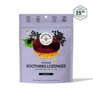 B. Soothed Elderberry Lozenges, Propolis, Zinc + Vitamin D for Immune Support