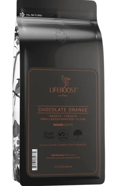 Chocolate Orange Ground Coffee, 12oz, LifeBoost