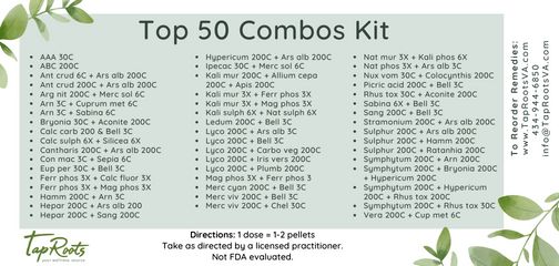 Top 50 Homeopathic Combos Kit & Booklet