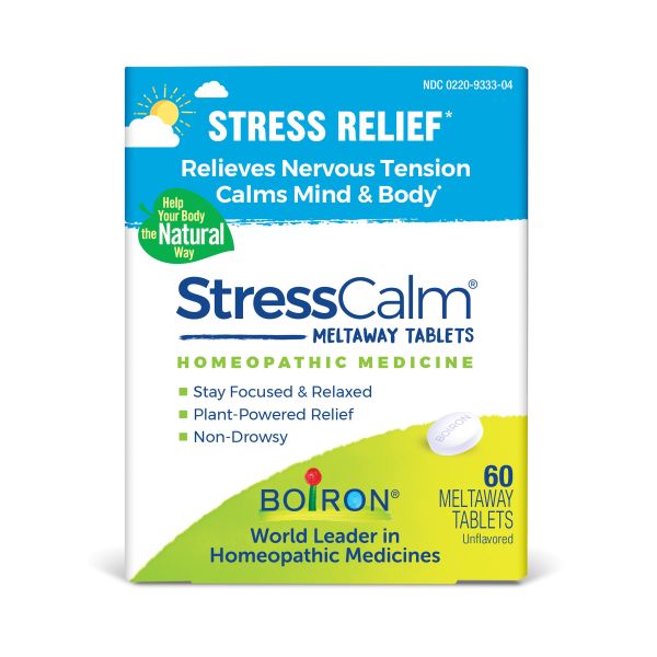 StressCalm,Homeopathic Medicine to Relieve Symptoms of Occasional Stress, 60 Meltaway Tablets, Boiron