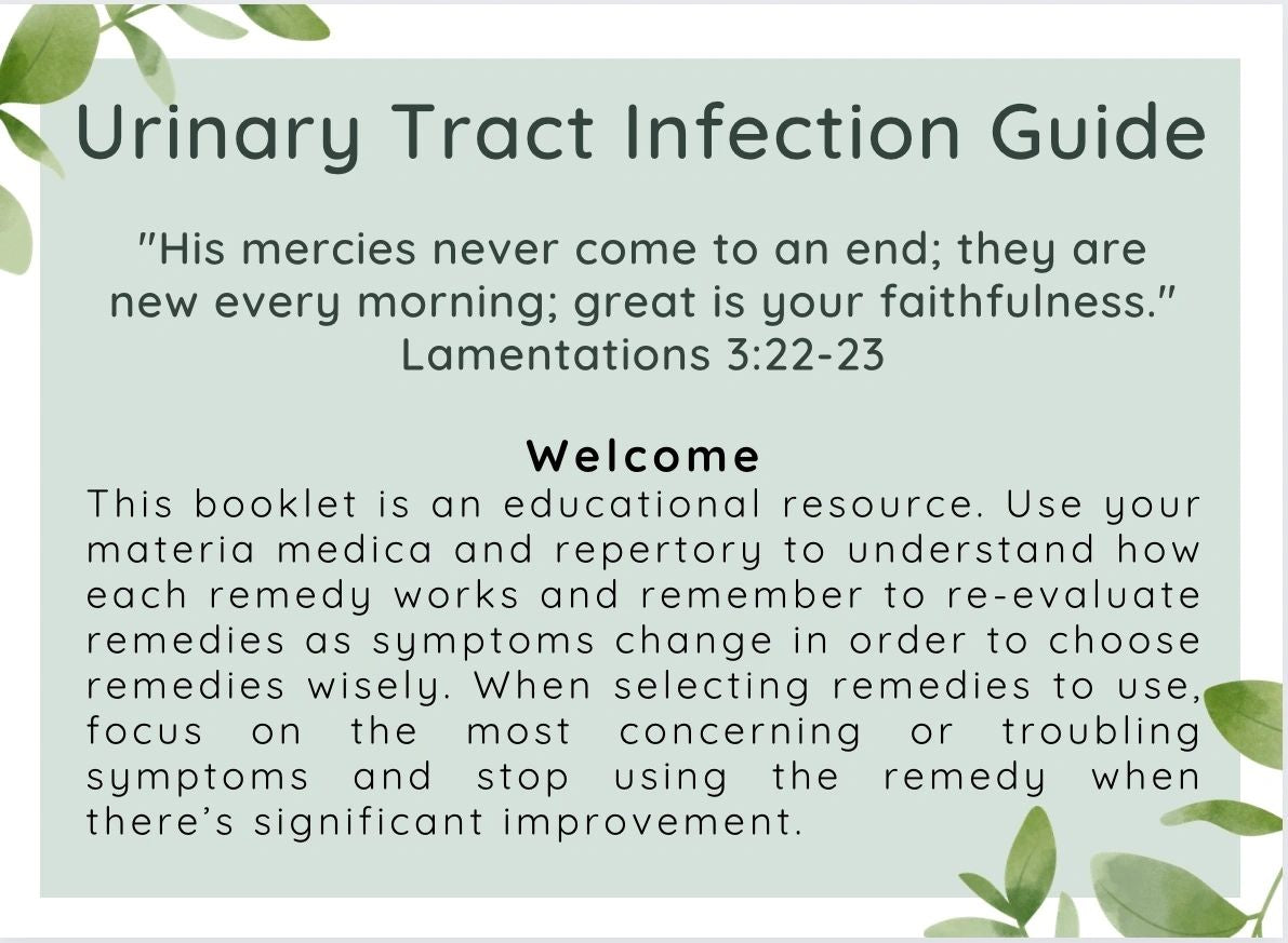 Urinary Tract Infection (UTI) Kit & Booklet