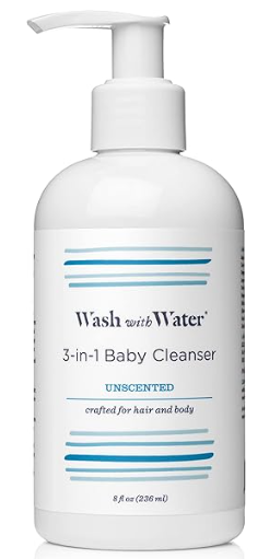 3-in-1 Baby Cleanser, Unscented, Wash with Water