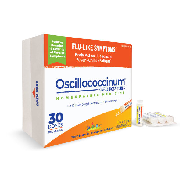 Oscillococcinum, Homeopathic Medicine for Relief of Flu-Like Symptoms, Boxes of 6, 12, or 30 Doses, Boiron