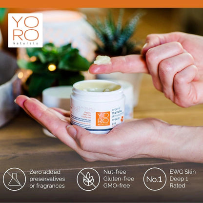 Organic Manuka Skin Soothing Cream, Original, YoRo Naturals